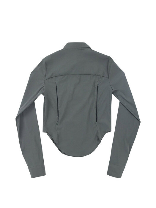 Chest Hole Nylon Shirt / Grey