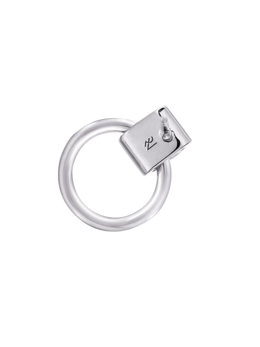 [Silver 925] frame huggie-earrings