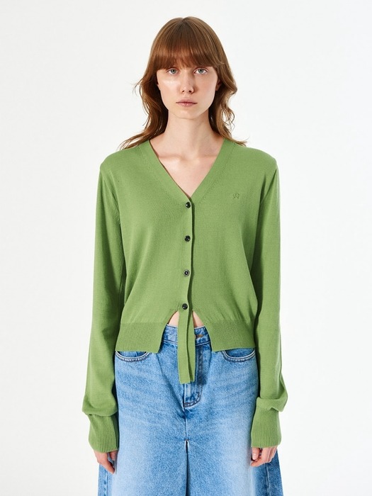 STRAP V NECK KNIT (green)