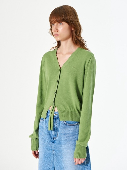 STRAP V NECK KNIT (green)