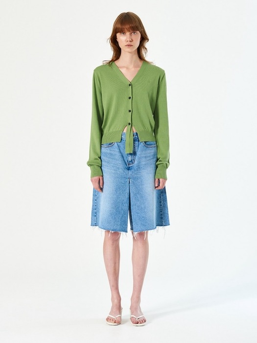 STRAP V NECK KNIT (green)