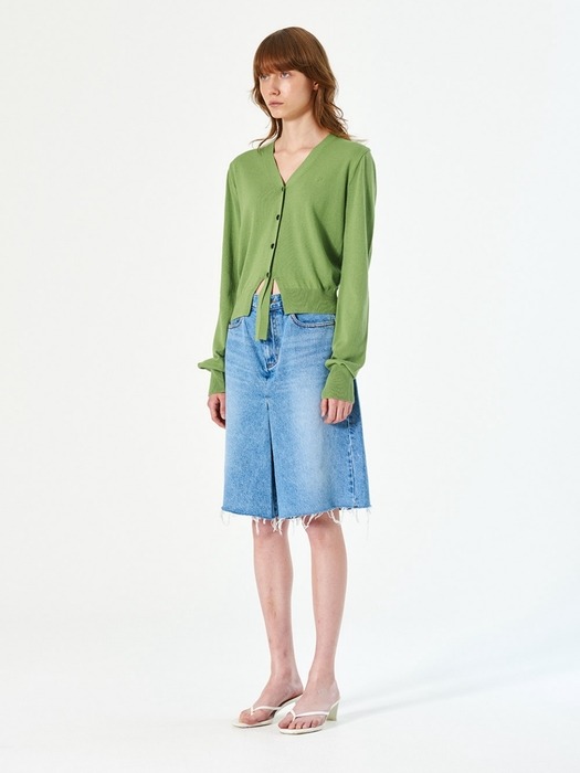 STRAP V NECK KNIT (green)