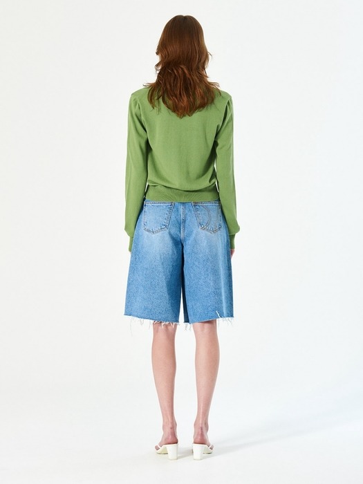 STRAP V NECK KNIT (green)