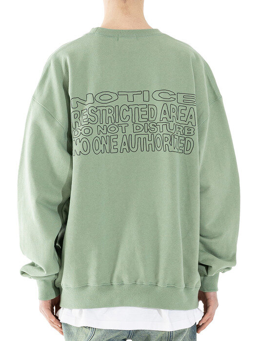 RESTRICTED AREA SWEAT SHIRTS MSHCR002-KK