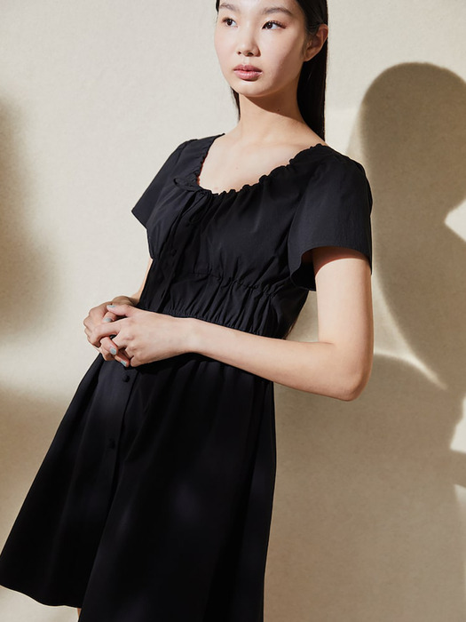 Shirring Mini Dress  Black (KE3571M025)
