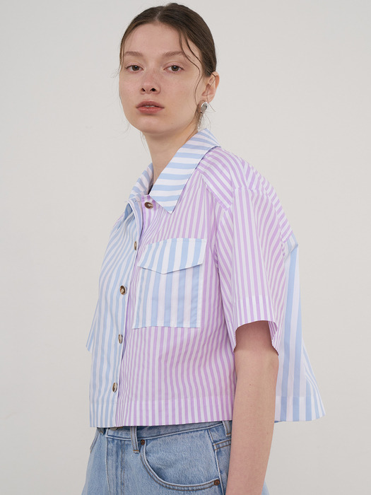 Savona Stripe Shirt (Lavender Sky)