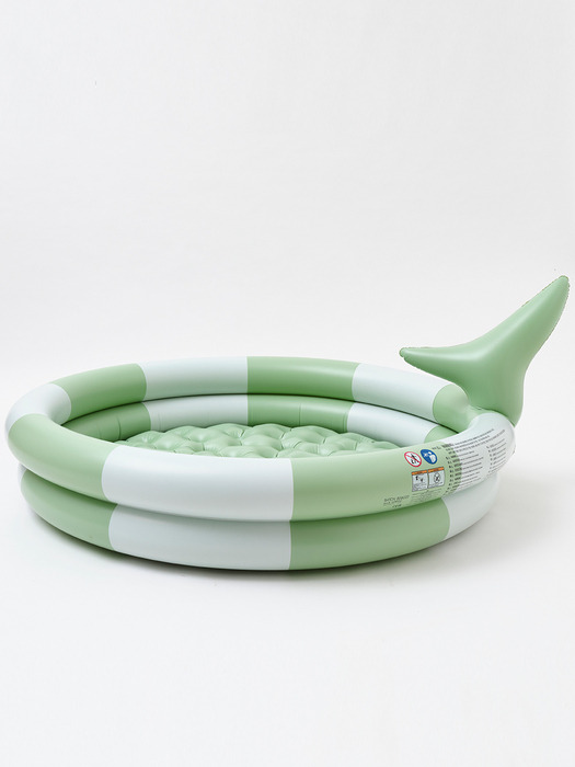 [국내공식] Inflatable Backyard Pool Shark Tribe Khaki_상어 미니 풀 수영장_S3PBYDST