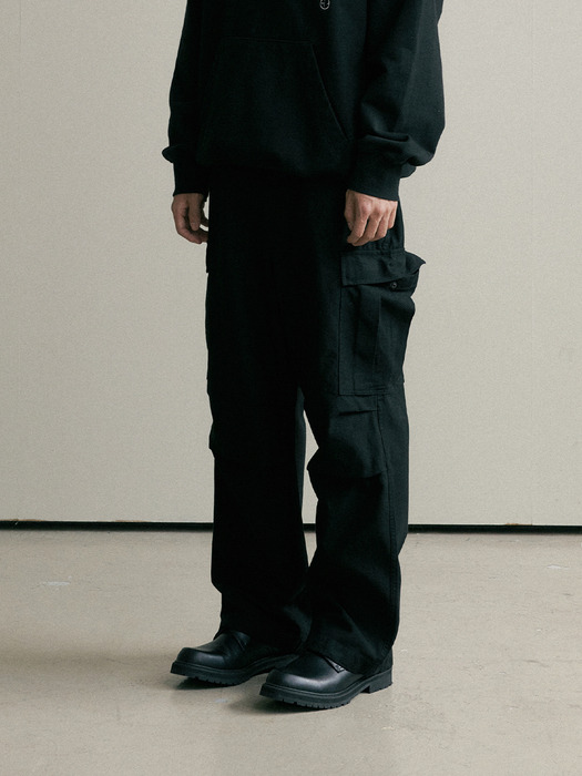 Battle dress uniform cargo pants (black)