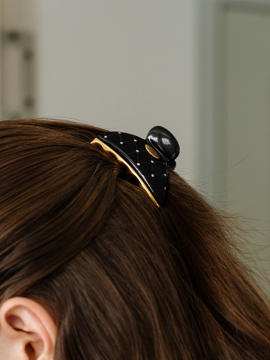 HFS027 Gold edge glitter hair clip