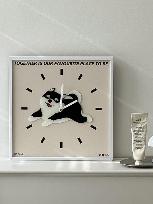 귀여운 강아지 벽시계 인테리어 시계