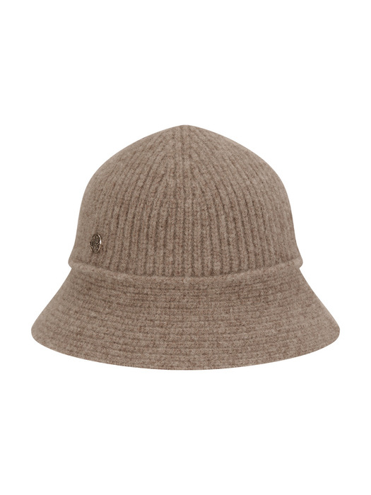 CLASSIC CASHMERE BUCKET HAT - BROWN