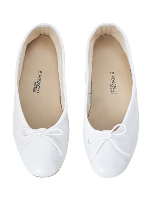 Porselli Leather Flat shoes_White