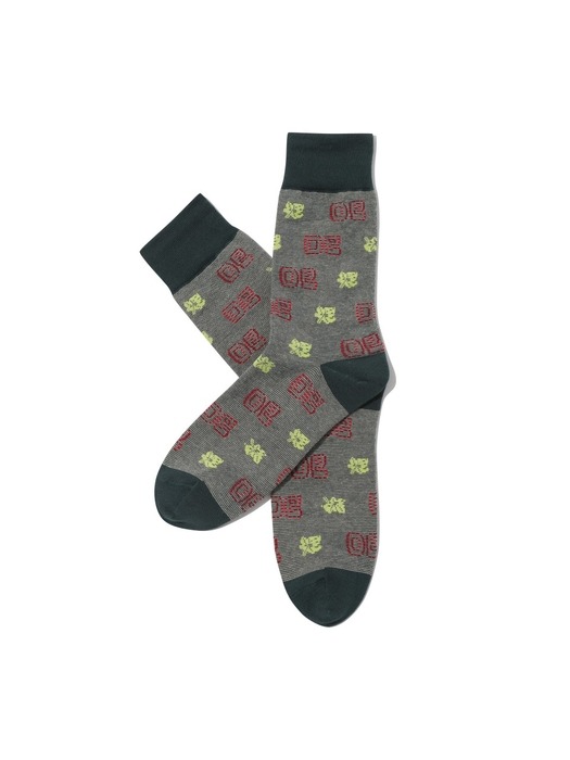 season motif pattern socks_CALAX24214GRX