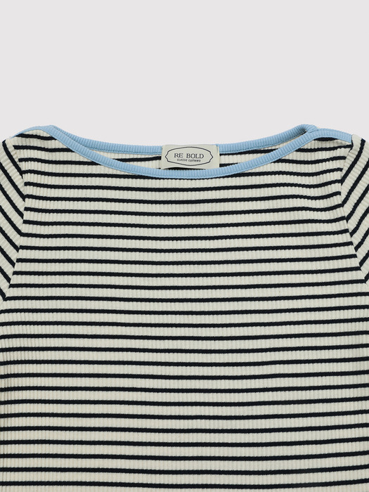 Marry Stripe T_(Navy)