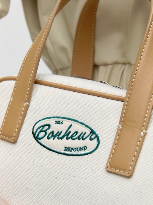 bowling canvas bag (tote) - beige