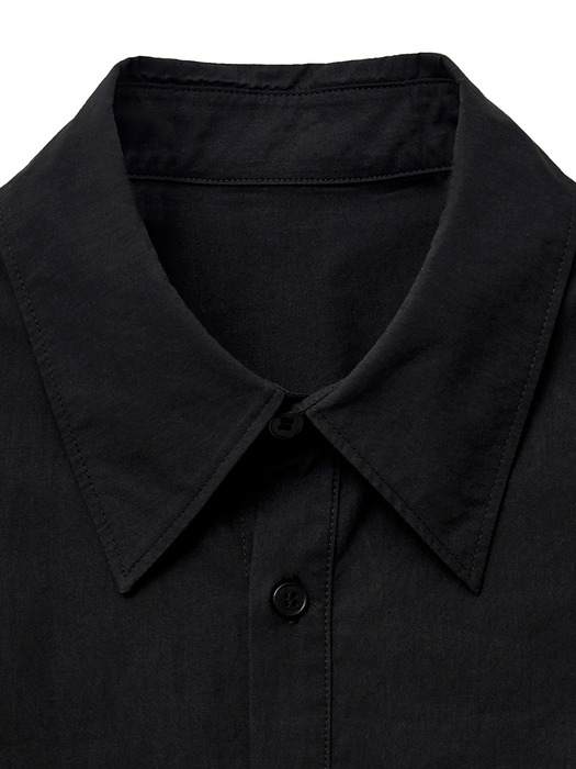 클래식 코튼 레귤러 셔츠 (블랙)
