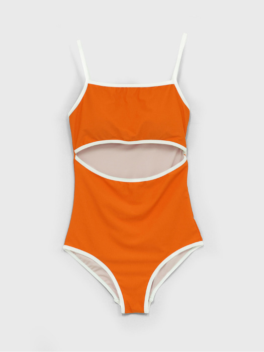 Tropical Coloring Cut-out Monokini Orange
