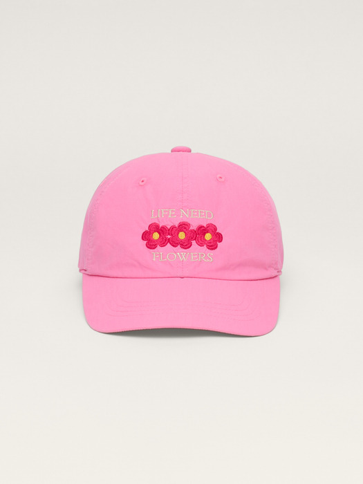 Flower Ball Cap (Pink)