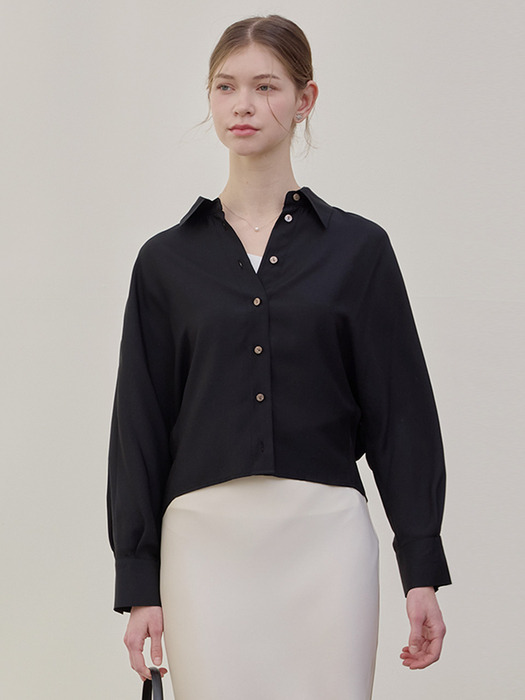 Dolman Chic Modal Blouse_Black