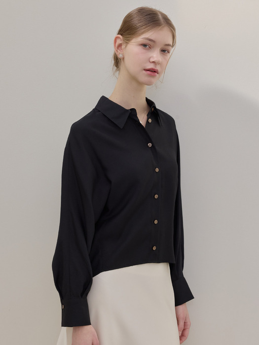 Dolman Chic Modal Blouse_Black