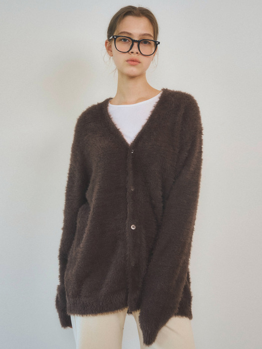 W/Always Hairy Knit Cardigan 3color