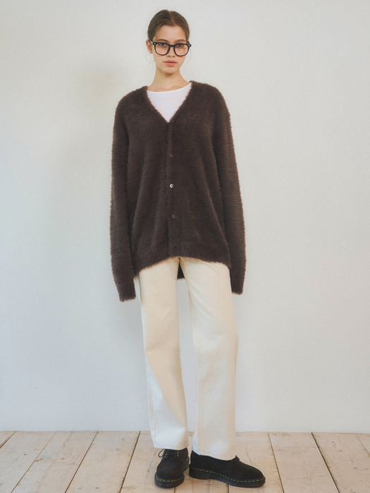 W/Always Hairy Knit Cardigan 3color