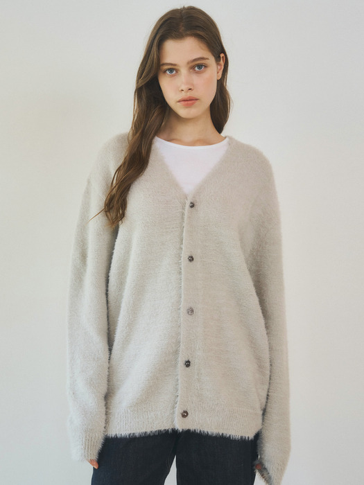 W/Always Hairy Knit Cardigan 3color