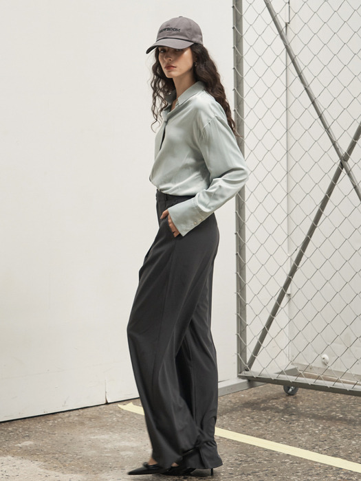 Essential wide slacks Charcoal