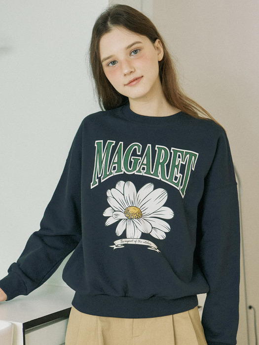 Margaret Bloom Sweatshirt - Navy