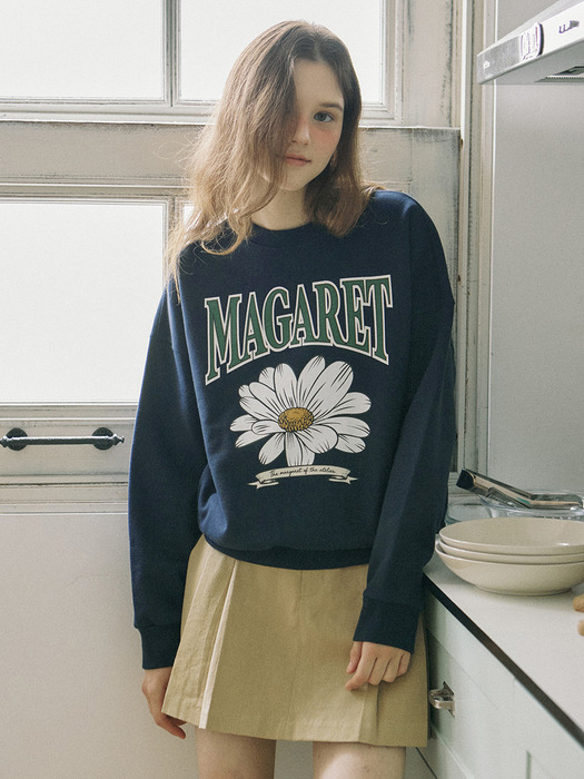 Margaret Bloom Sweatshirt - Navy