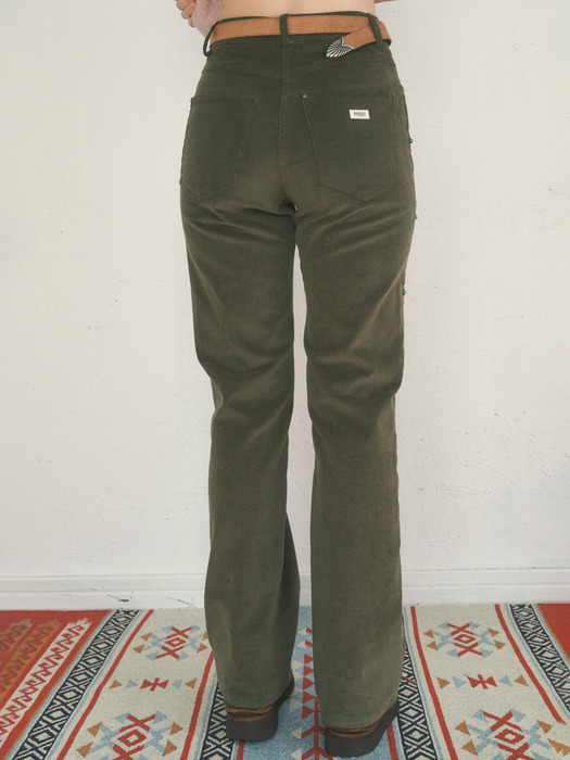 Concho Bootcut Pants [Olive]