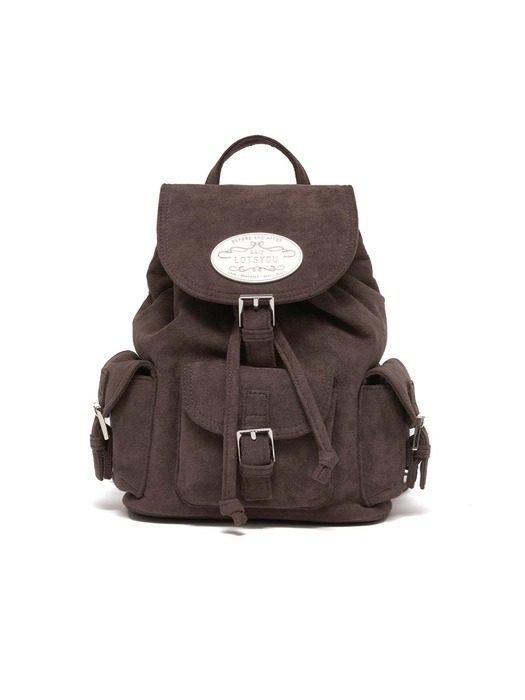 lotsyou_Nostalgia Chubby Backpack Brown