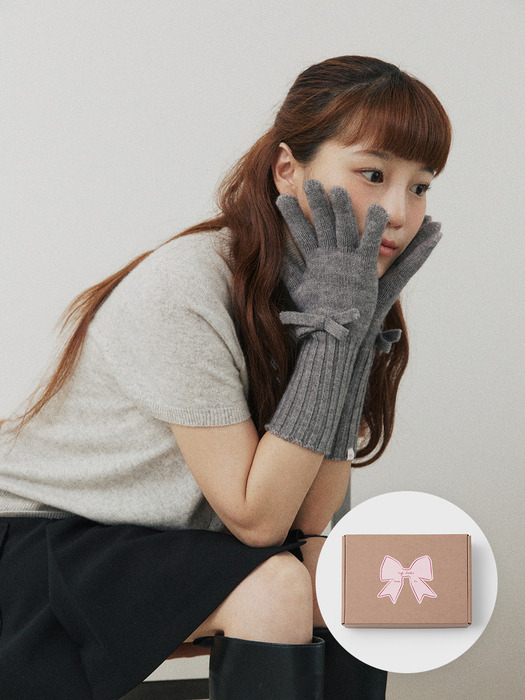 [선물포장]Ribbon Finger Hole Gloves(6colors)_HC2499AC001M