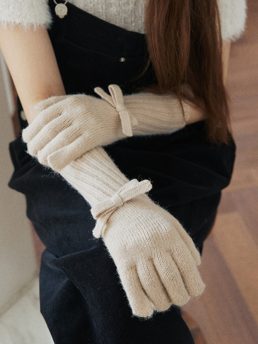 [선물포장]Ribbon Finger Hole Gloves(6colors)_HC2499AC001M