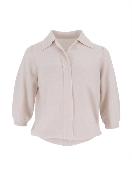 V Open Collar Neck Capri Knitwear (5colors) VKNIT_044