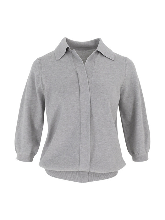 V Open Collar Neck Capri Knitwear (5colors) VKNIT_044