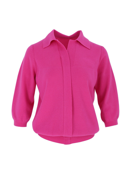 V Open Collar Neck Capri Knitwear (5colors) VKNIT_044