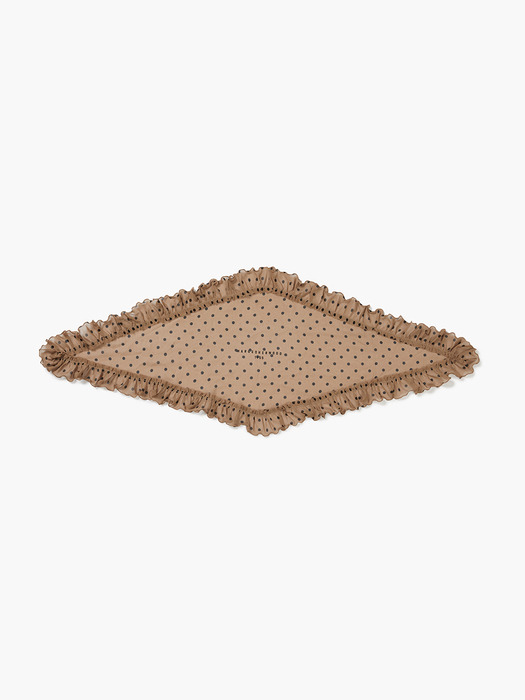 FRILL SQUARE SCARF_beige