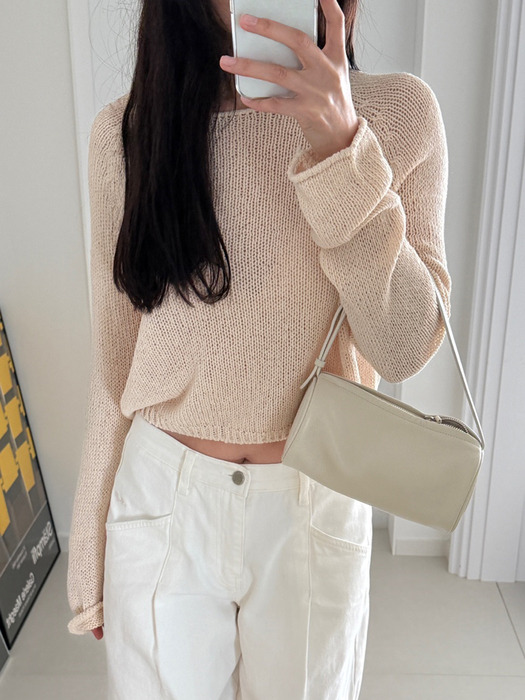 NEFF LINEN CROP KNIT_3COLORS