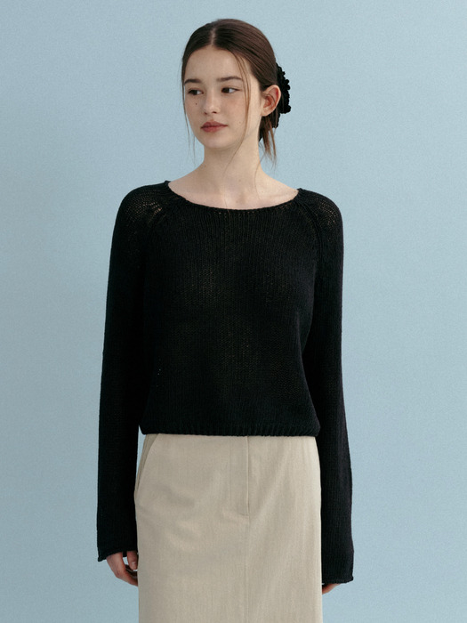 NEFF LINEN CROP KNIT_3COLORS