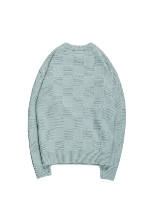 18FW CHESSBOARD KNIT MINT