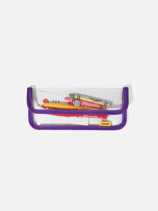 PENCIL CASE PVC Purple