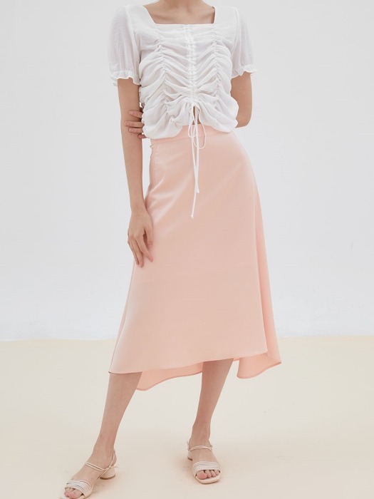 bling satin skirt[pink]