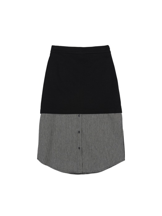  STRIPE SHIRT SKIRT-BK