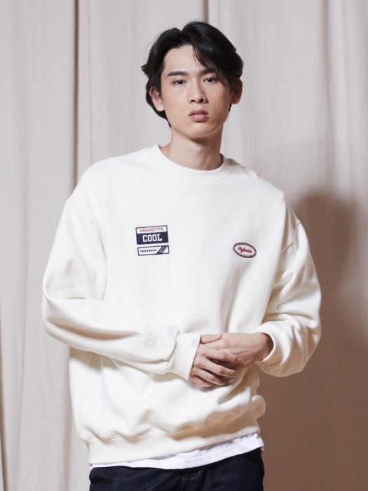 LT305_Triple Wappen Sweatshirts_Cream