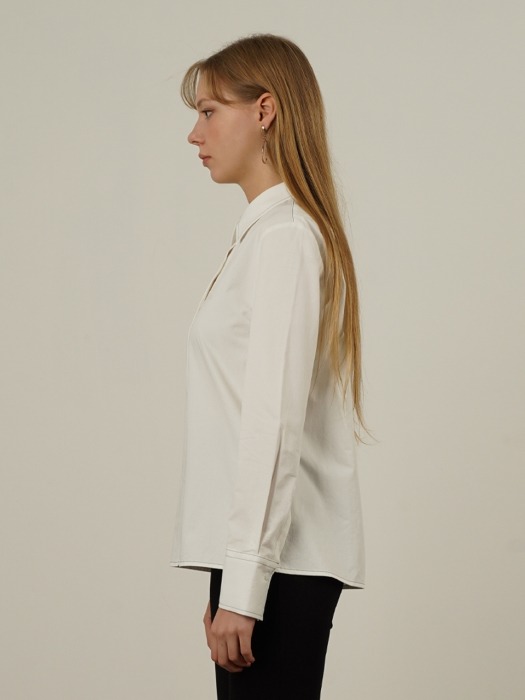 LS STITCHING SHIRT_WHITE