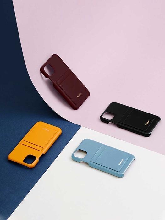 LEATHER IPHONE 11 CARD CASE (5 COLOR)