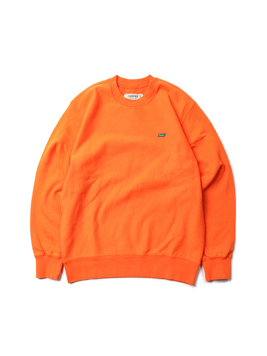 Small Logo Loose Fit Sweat Shirt -Orange-