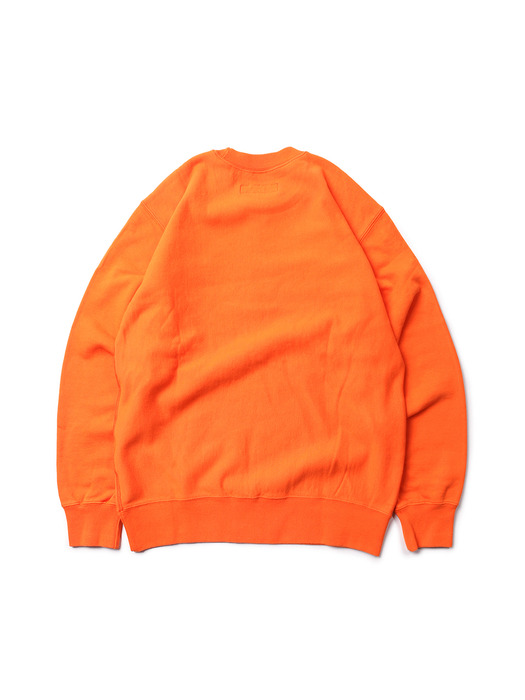 Small Logo Loose Fit Sweat Shirt -Orange-