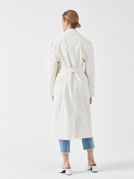 Silhouette Trench Coat Ivory